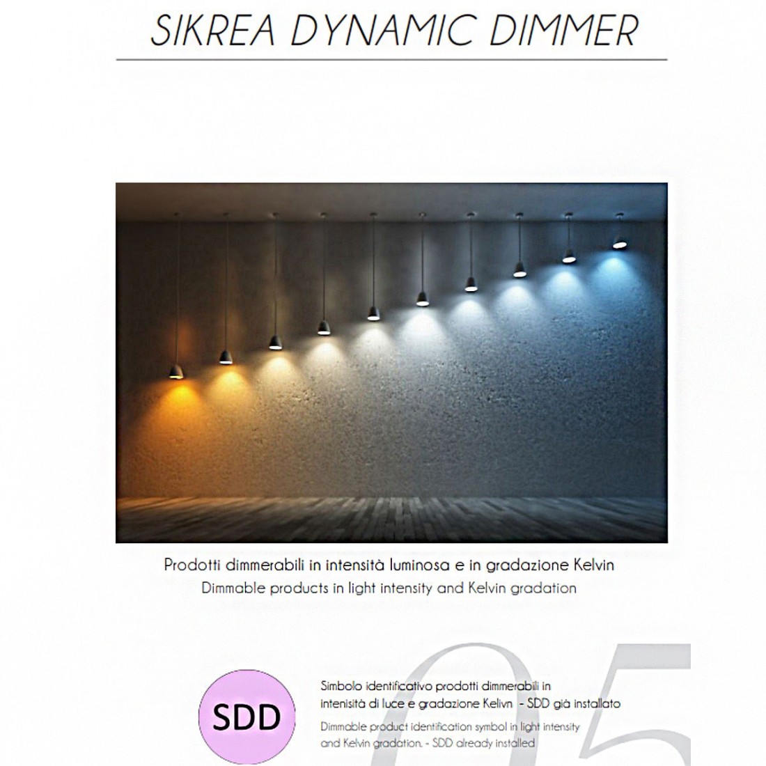 Plafonnier LED moderne Sikrea ELIA PLGD N 7265D