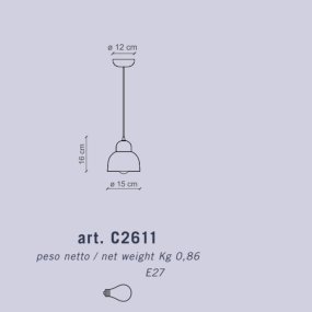 Ferroluce Decò lustre en céramique BIRIMBAU C2611 E27 LED