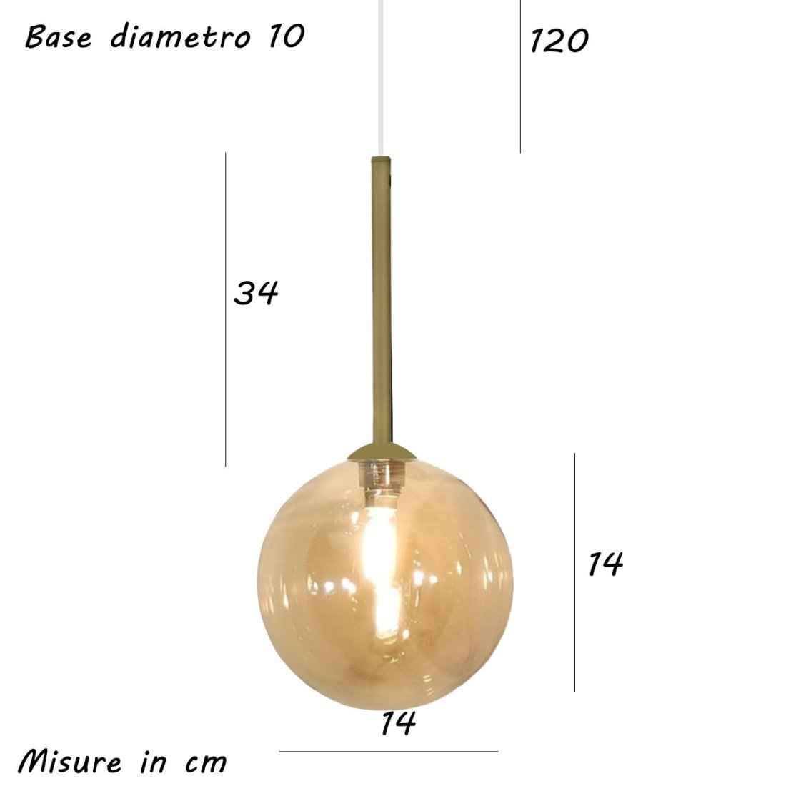 Klassischer Kronleuchter Illuminando BOLLE SP1 OR AM