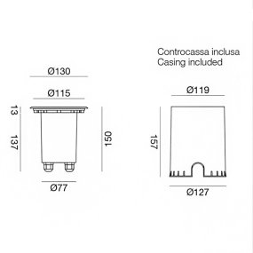 Gea Led BOREA GES272 Foco empotrable en acero