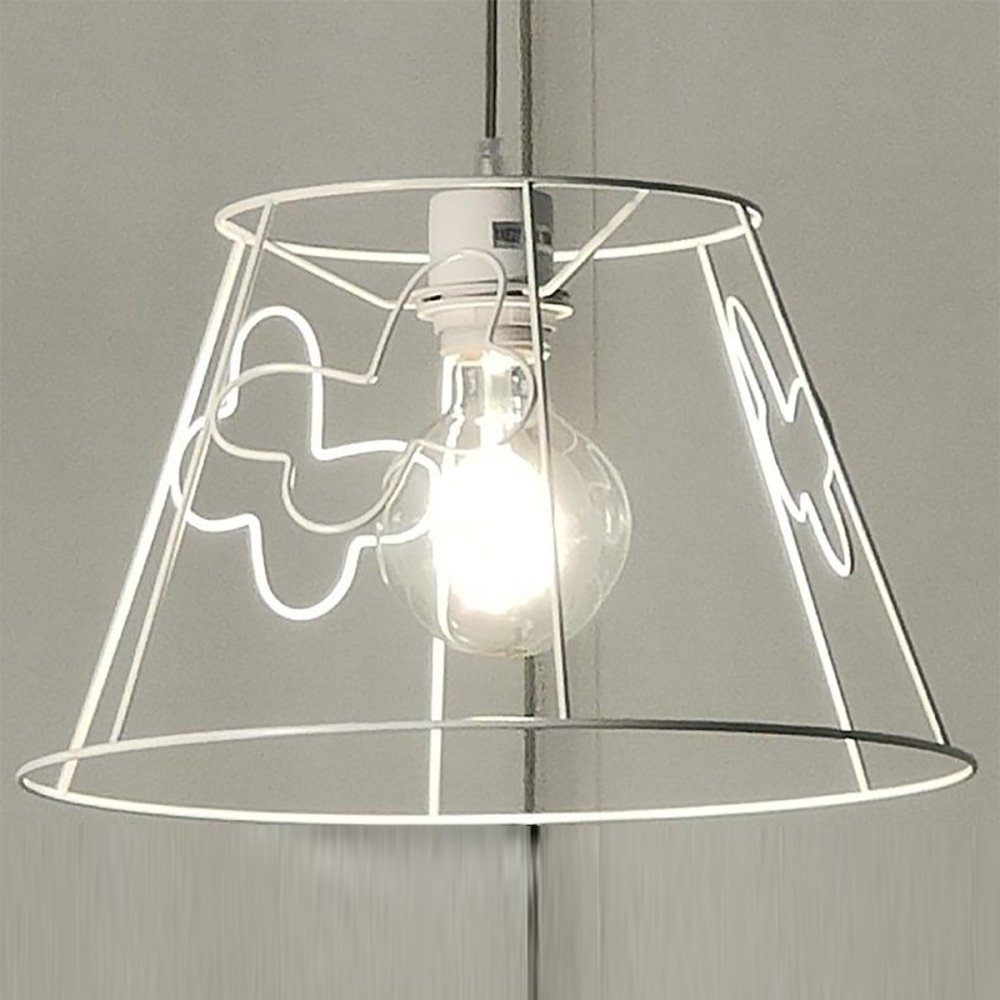 Suspension Cube, grande lampe LED moderne pendante, 50 cm, E27