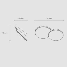 Sforzin Beleuchtung Gips-Wandleuchte PATRA T395