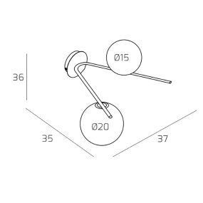 Plafonnier moderne Top Light BOOMERANG 1200 2