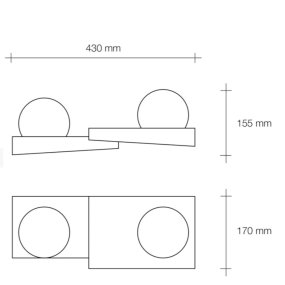 Applique CICLADI T386 di Sforzin illuminazione