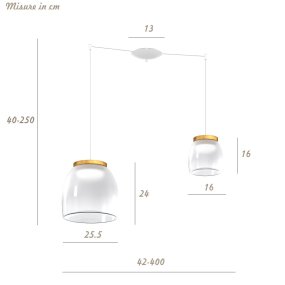 Moderner Kronleuchter Top Light DRUM 1192 BI S2 SMIX OO