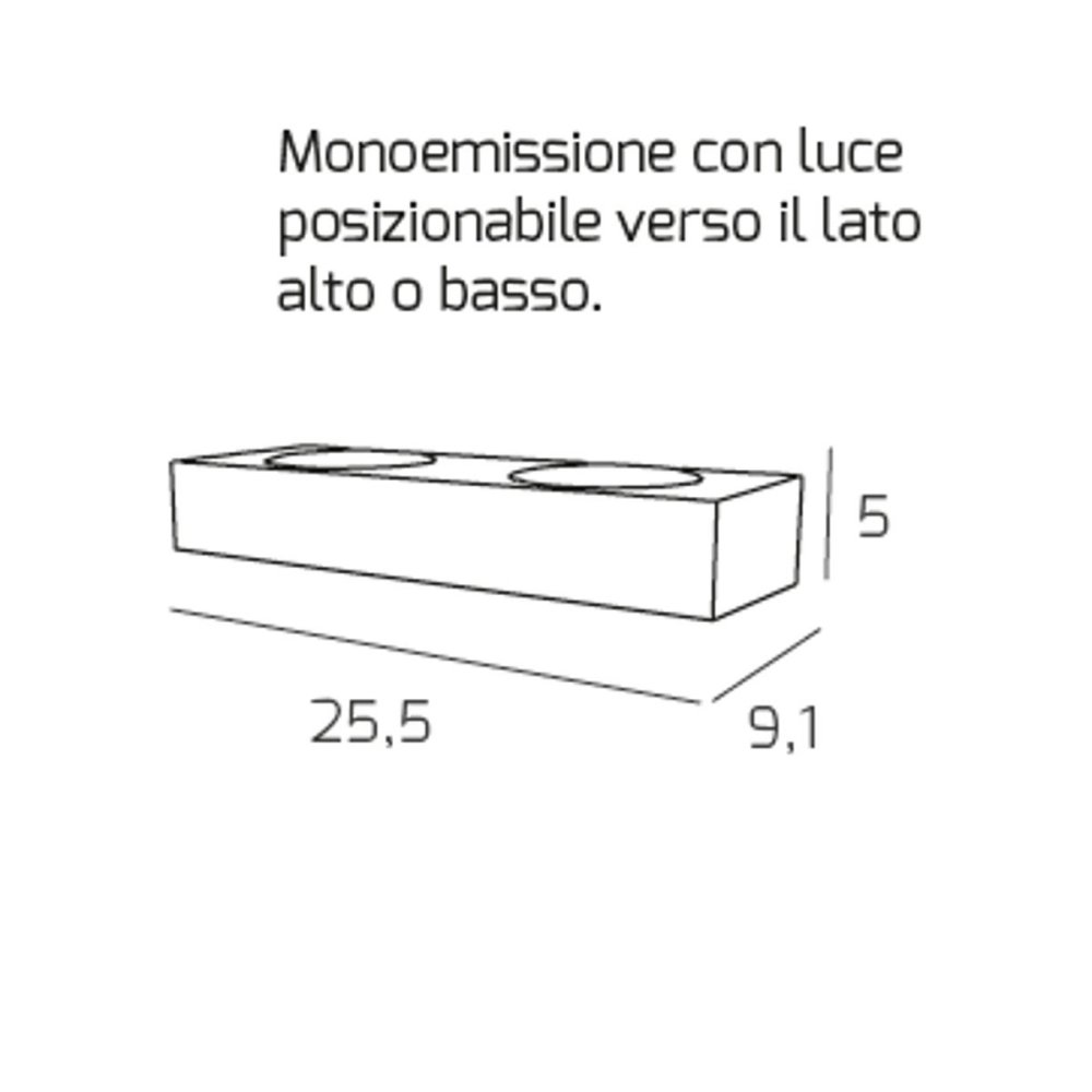 Lámpara de pared moderna Top Light AREA 1127 A2 GX53 LED