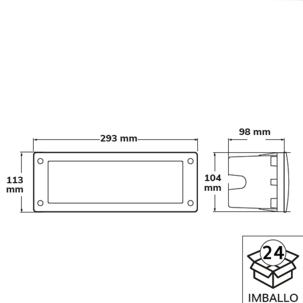 Lampada incasso LETI 300 di Dark Light