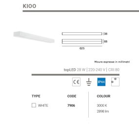 Applique moderno Linea Light Group KIOO 7906 LED