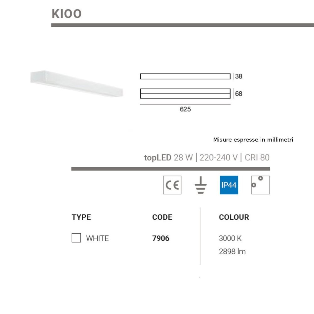 Applique moderne Linea Light Group KIOO 7906 LED