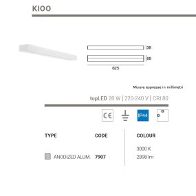 Linea Light Group KIOO 7906 7907 Aplique LED moderno