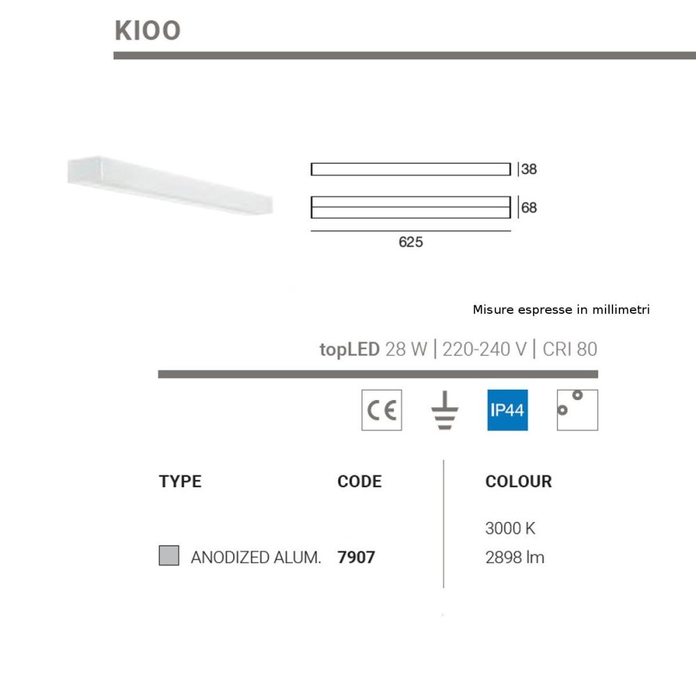 Linea Light Group KIOO 7906 7907 Aplique LED moderno