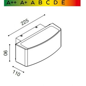 Aplique moderno Ideal Lux GES701 E27 LED IP54