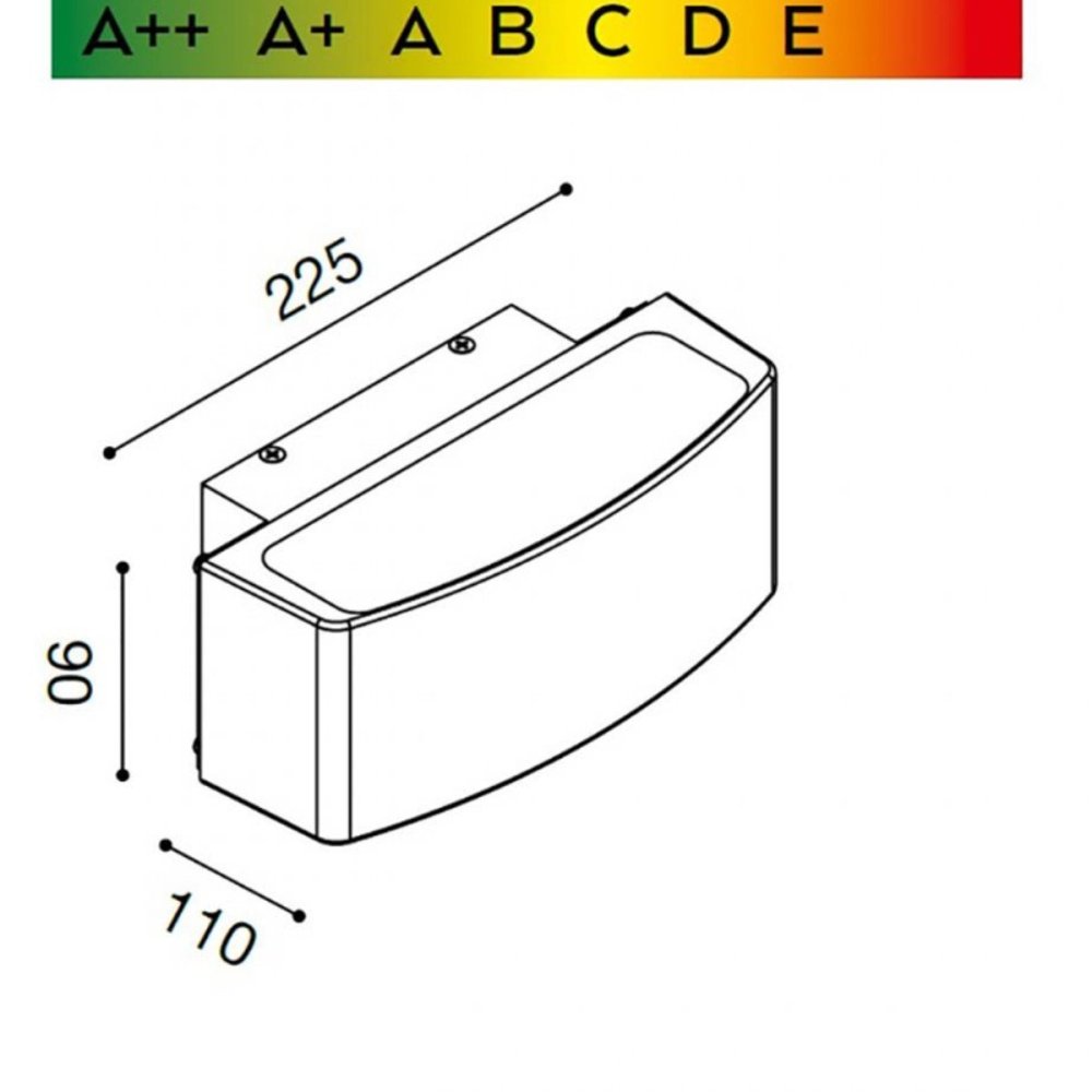 Aplique moderno Ideal Lux GES701 E27 LED IP54