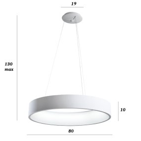 Lampadario Promoingross AURORA S80 WH BIANCO OPACO CCT