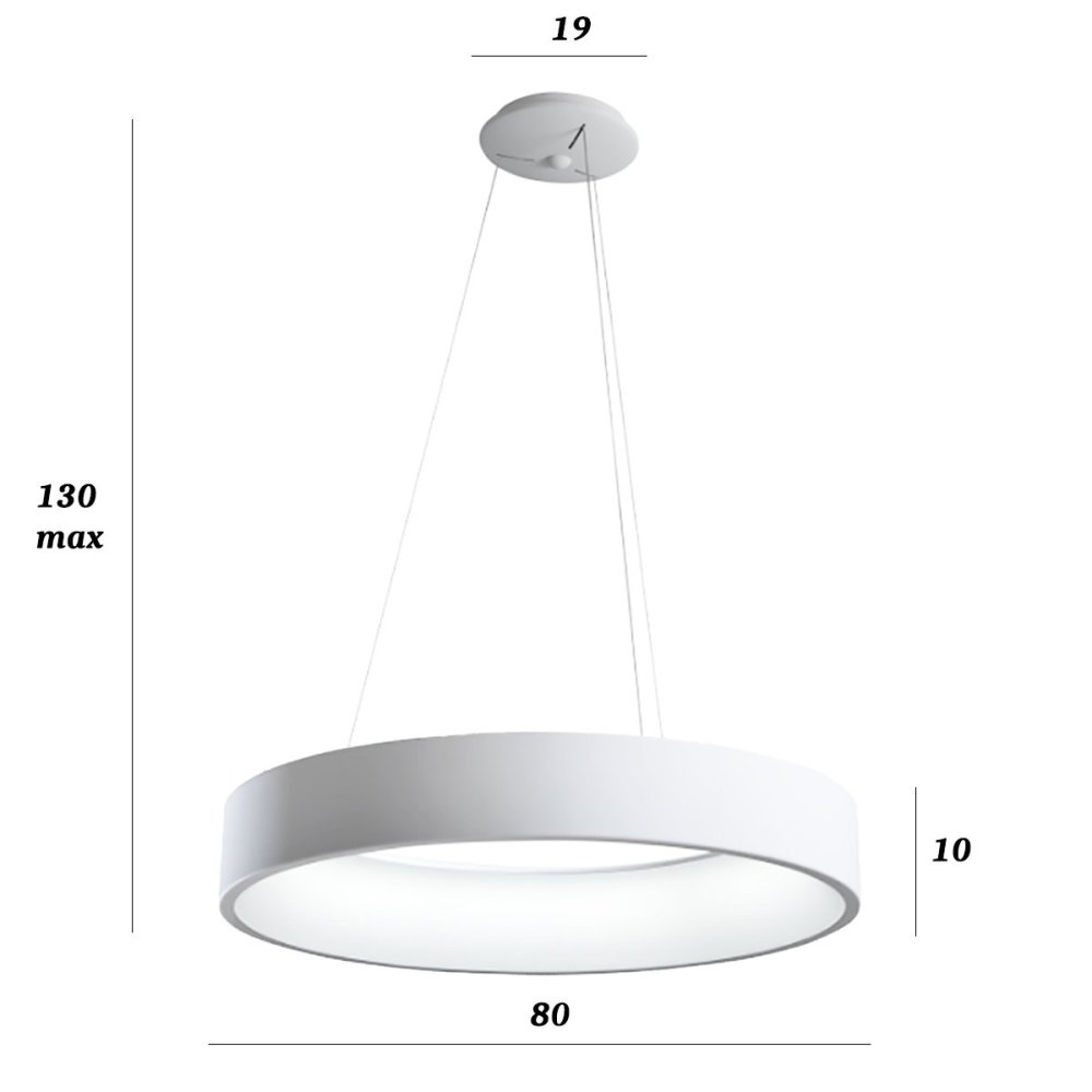 Promoingross lustre AURORA S80 WH BLANC MAT CCT