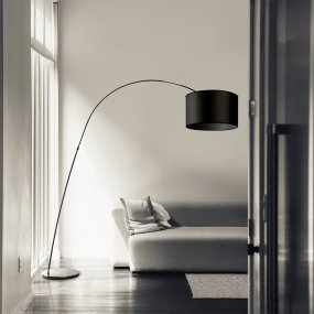 Lampadaire en arc moderne PAN International BOW TER098 NOIR