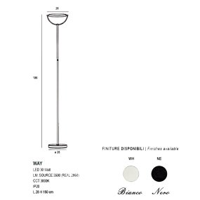 Lámpara de pie moderna Promoingross WAY LED CCT 3000K regulable