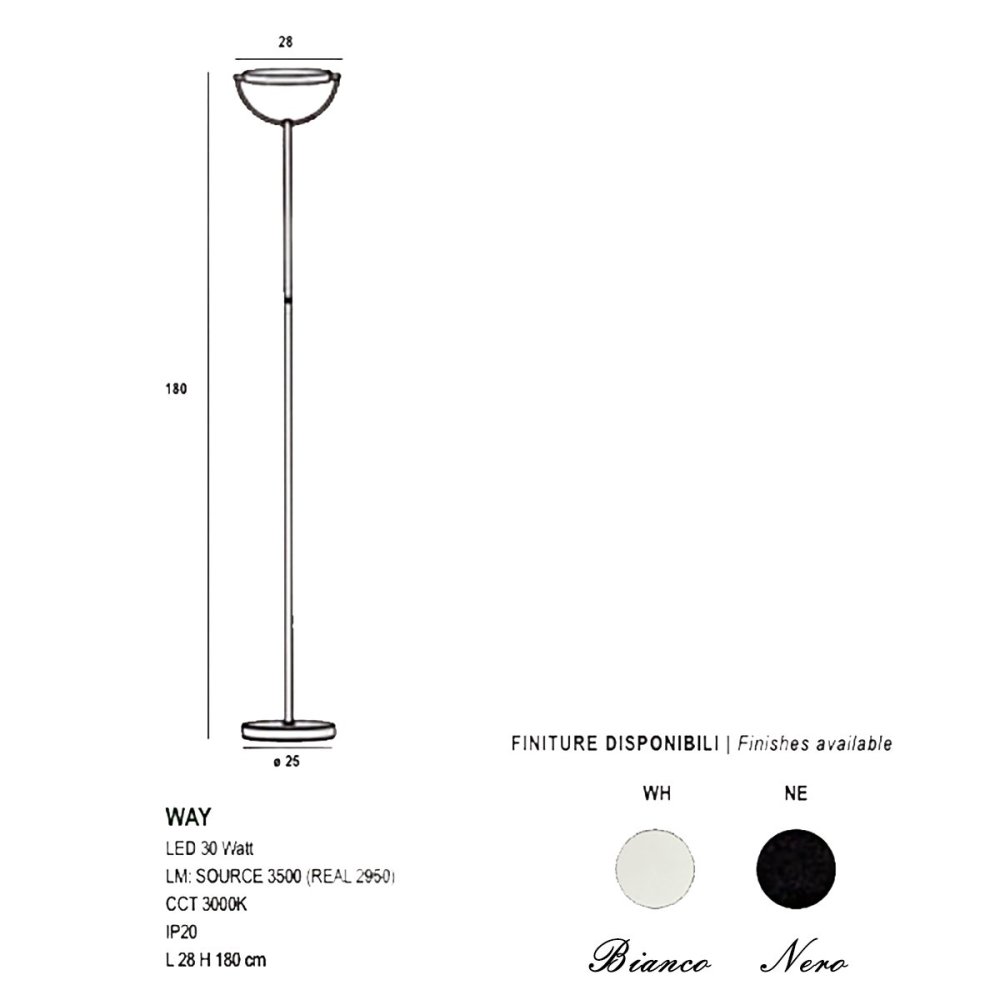 Moderne Stehleuchte Promoingross WAY LED CCT 3000K dimmbar