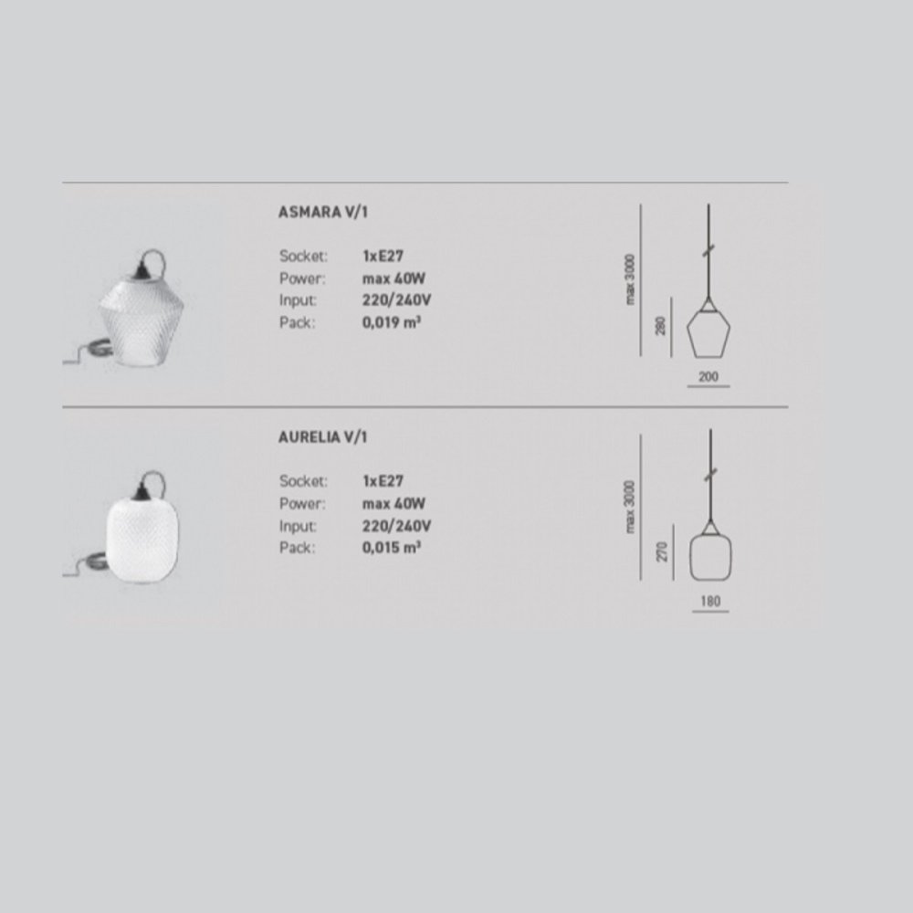 Gea Luce ASMARA AURELIA Lustre LED E27