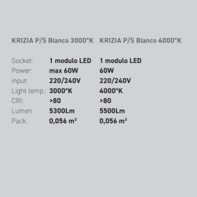 Gea Luce Plafón LED KRIZIA PS 60W 3000K 4000K