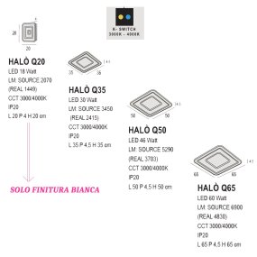 Promoingross moderne Deckenleuchte HALO Q WH LED CCT