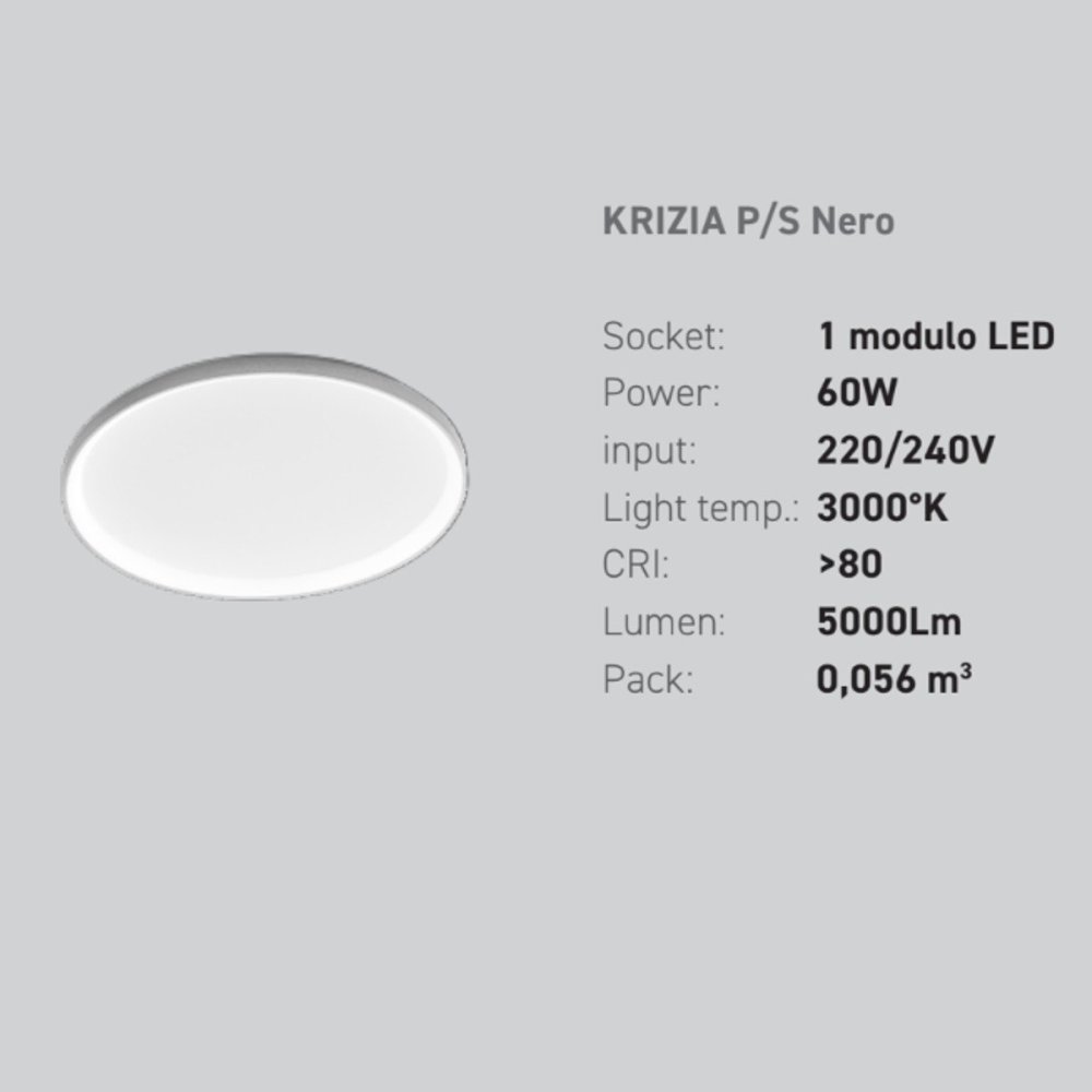 Gea Luce KRIZIA PS 60W 3000K Plafón LED