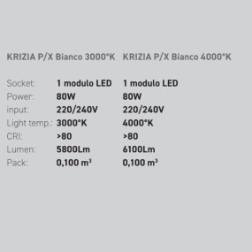 Gea Luce LED Deckenleuchte KRIZIA PX B 80W 3000°K 4000°K
