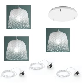 Lampadario led Gea luce ALICE S3 E27 bianco