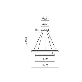 Lámpara de araña moderna Gea Luce IOLE S2 T 42W LED