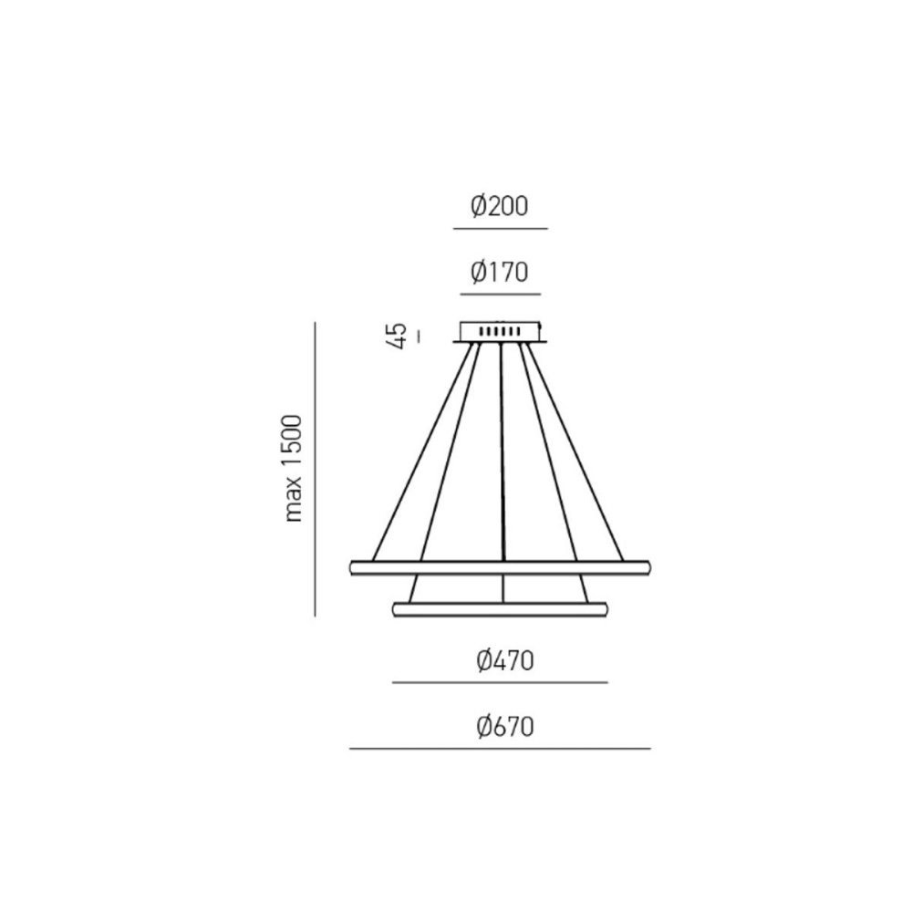 Lámpara de araña moderna Gea Luce IOLE S2 T 42W LED