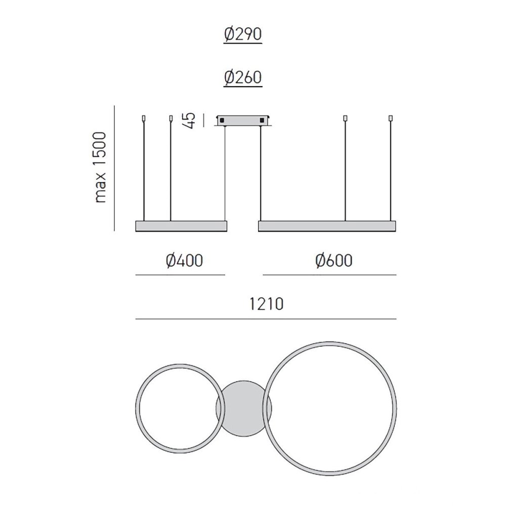 Klassischer Kronleuchter Gea Luce CRISEIDE S2D O LED