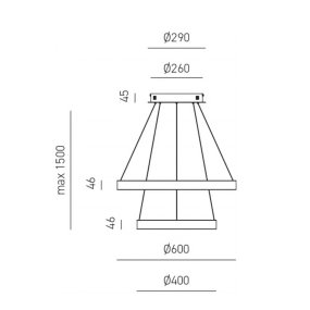 Gea Luce CRISEIDE S2P N LED moderner Kronleuchter