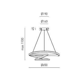 Gea Luce DIVA SG T lámpara de araña LED moderna