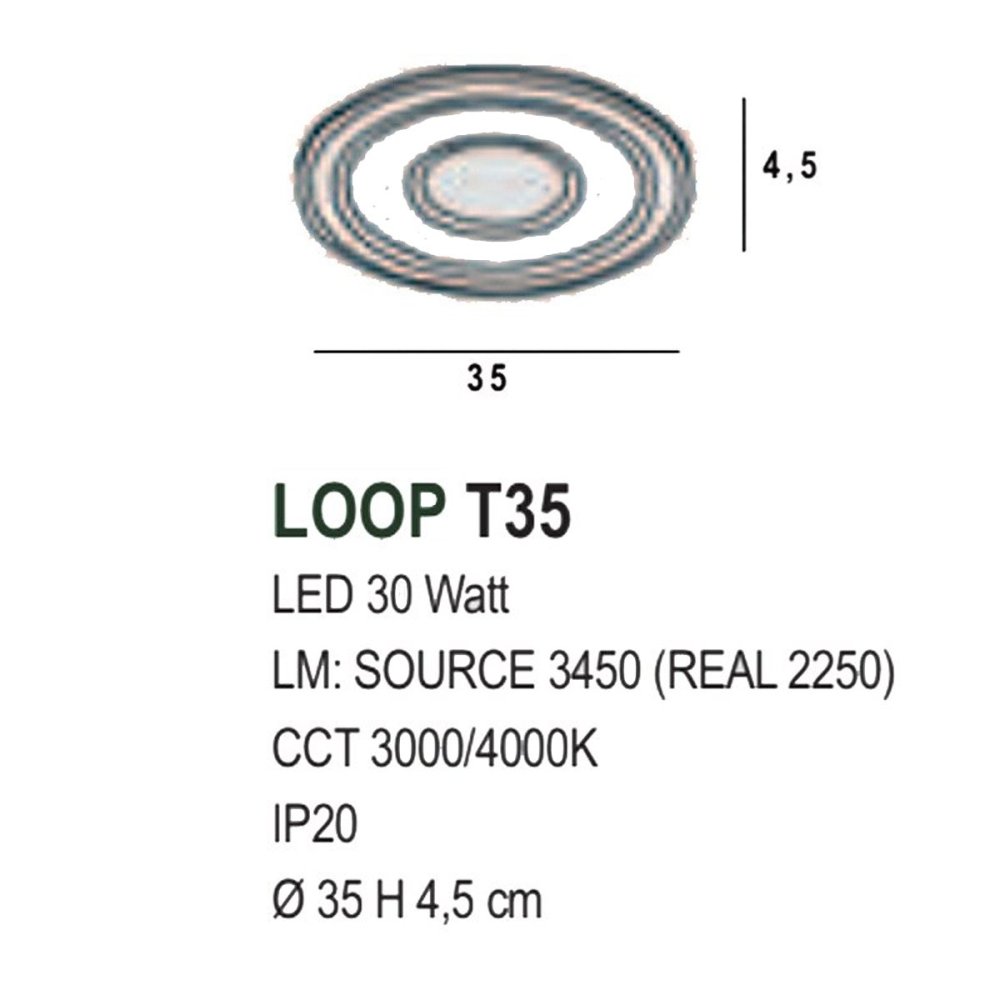 Plafonnier classique Promoingross LOOP T RU