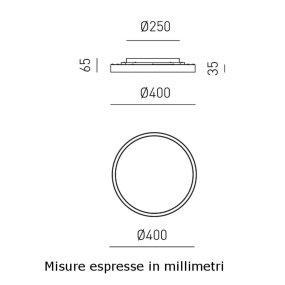 Plafonnier classique Gea Luce AELA PP OU LED