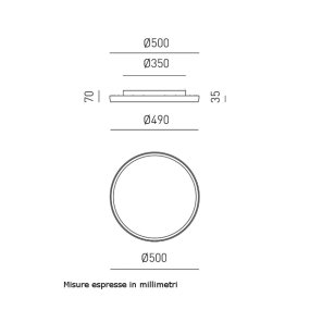 Lámpara de techo moderna Gea Luce ACELIA PM B LED