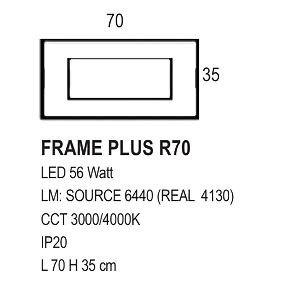 Promoingross Plafón LED FRAME PLUS R70