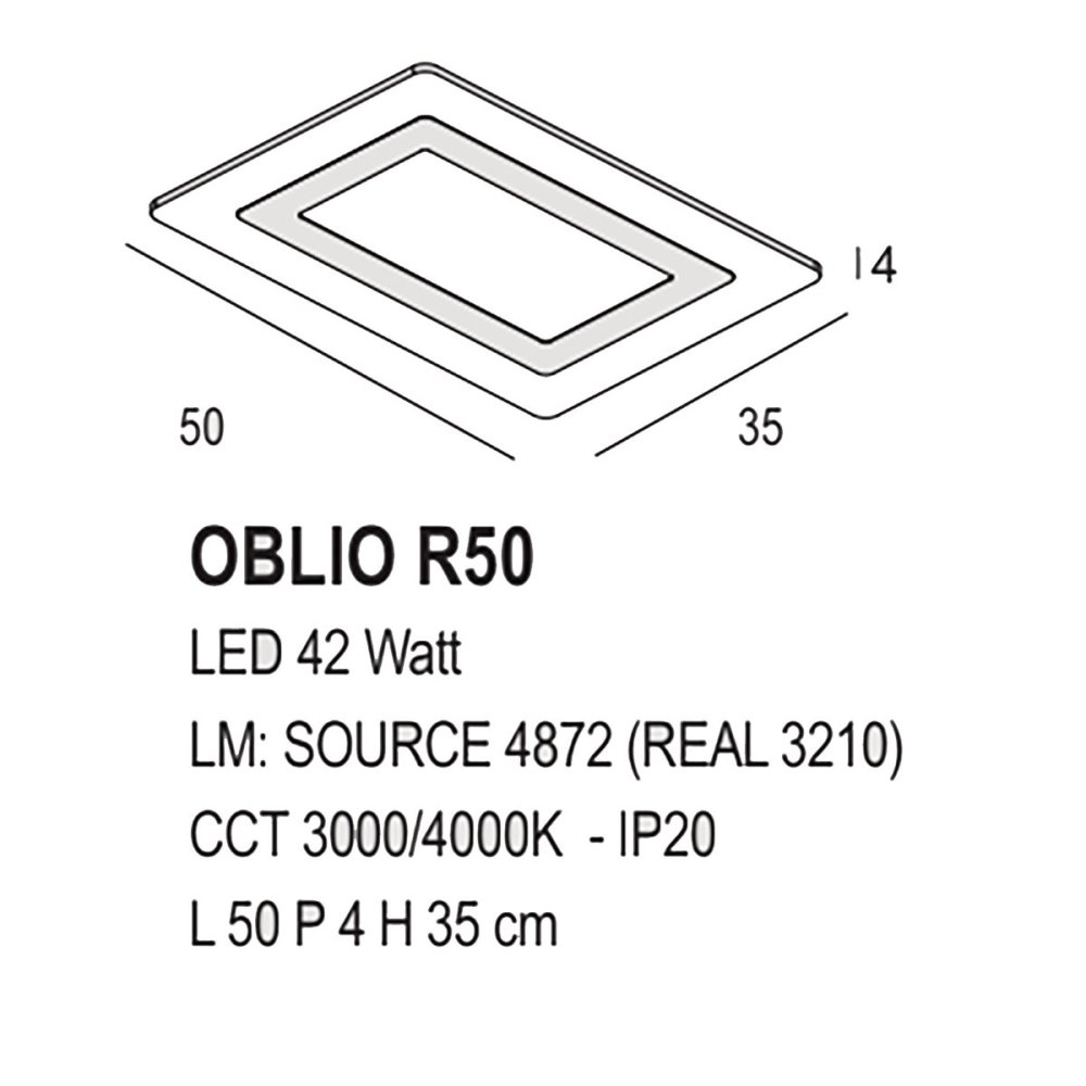 Promoingross OBLIO R50 lámpara de techo moderna