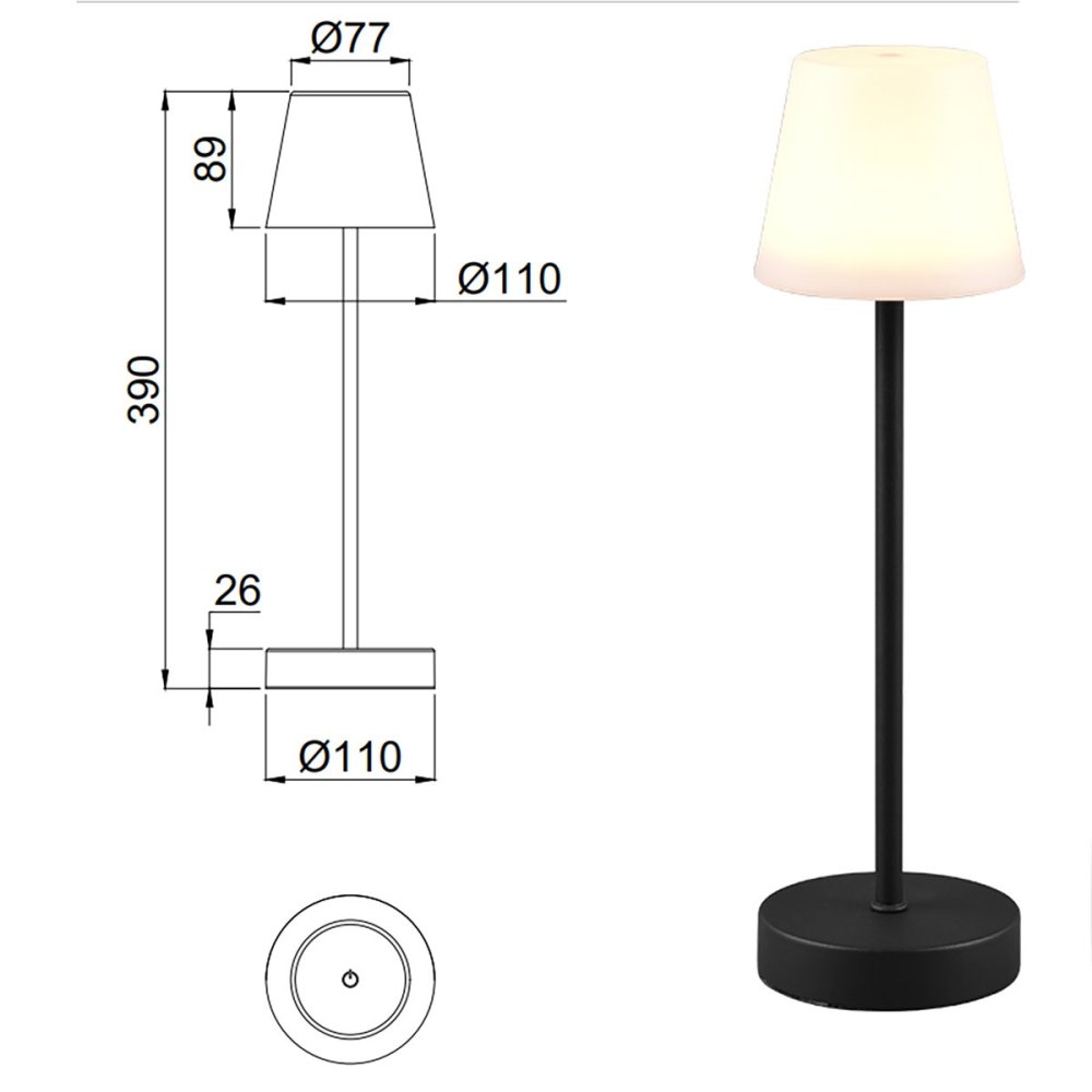 Externe Touch-LED-Lampenschirme Trio Lighting MARTINEZ R54086132