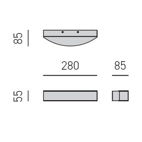 Aplique LED Gea Luce GAP ARCO GAP500C