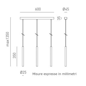 Sospensione THALASSIA S3P  Gea Luce