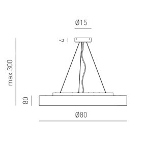 Lustre moderne Gea Luce AVA SM B LED