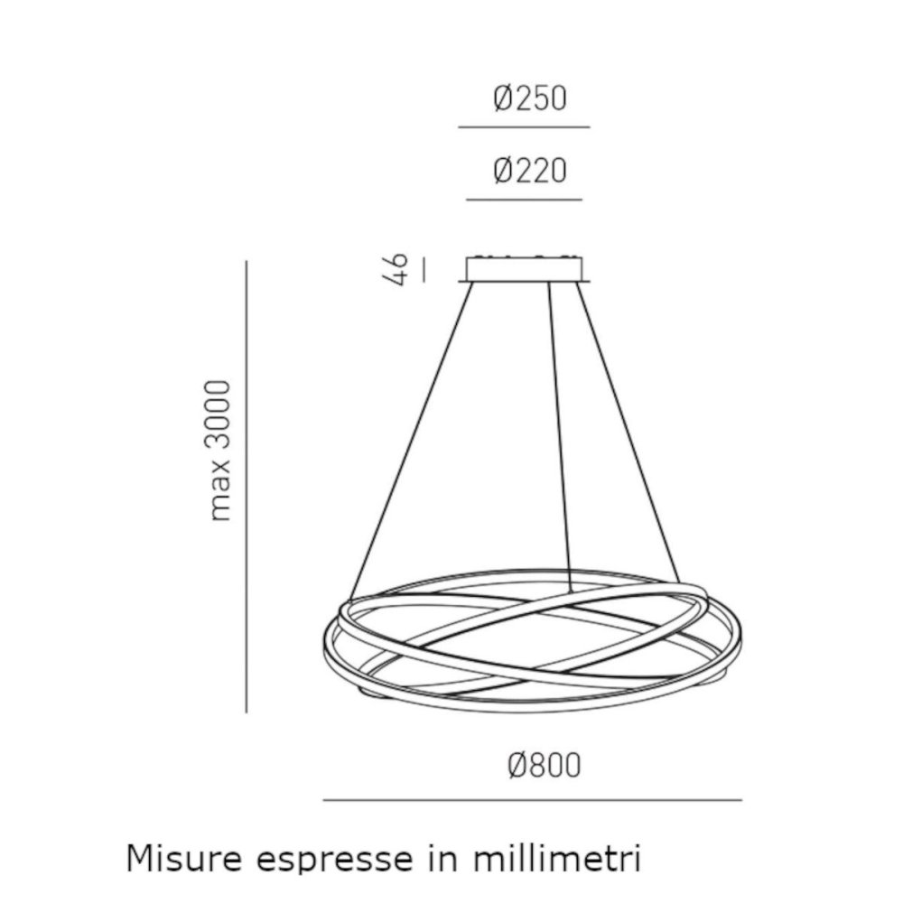 Gea Luce ATIA SM N lámpara de araña LED moderna