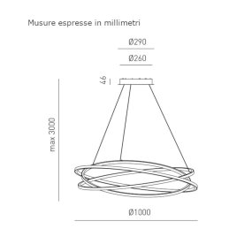 Gea Luce ATIA SG N lámpara de araña LED moderna