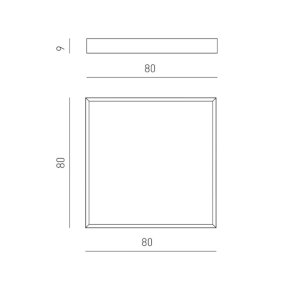 Plafoniera moderna Gea Luce AOI PG N LED