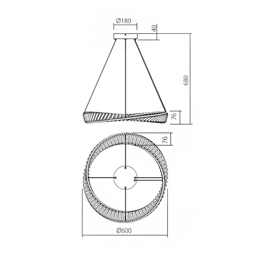 Redo Group OBLIGE IOB PM 11 LED-Kronleuchter