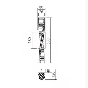 Applique cristal groupe Redo OBLIGE IOB W 11