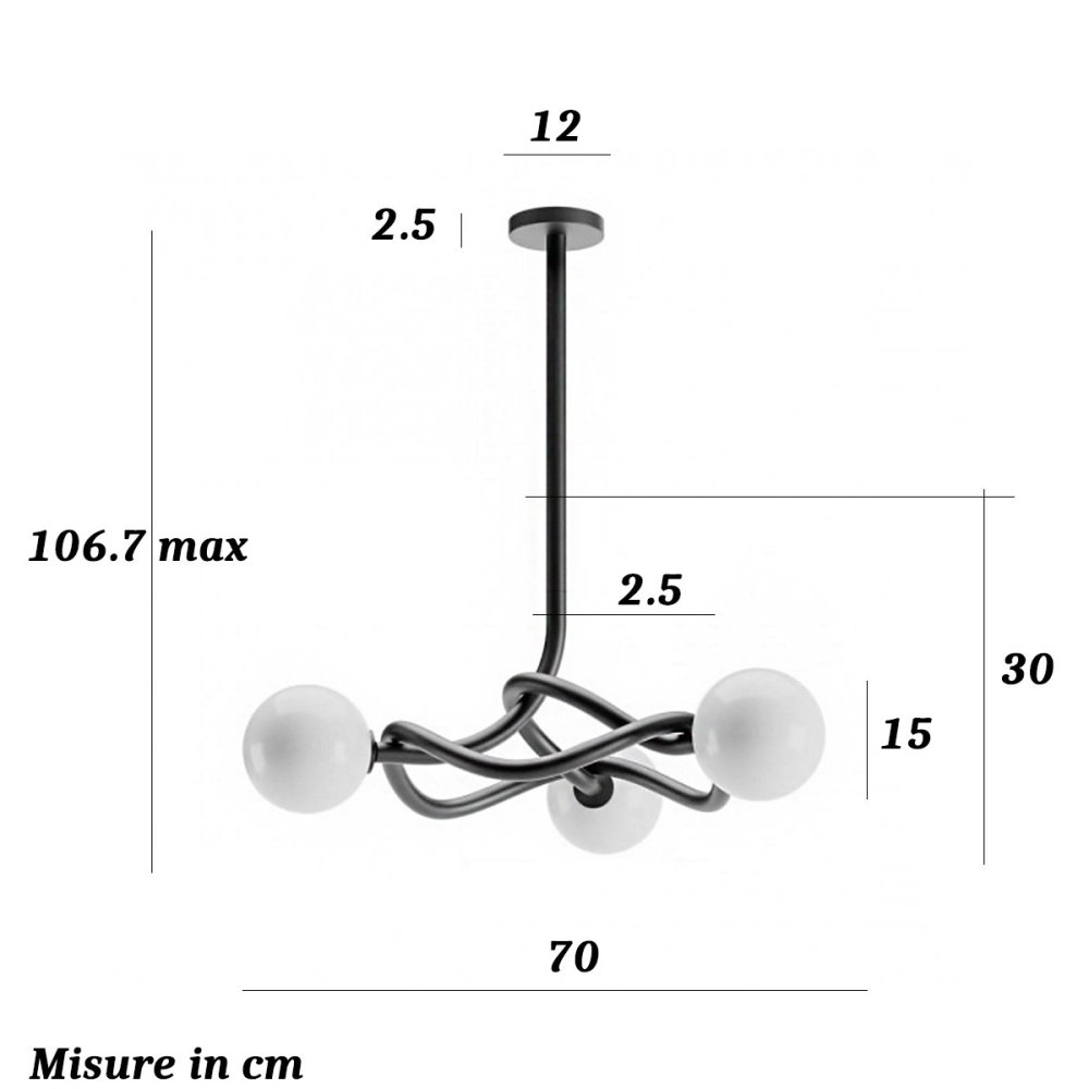 Lampadario moderno Redo Group CONFUSIO