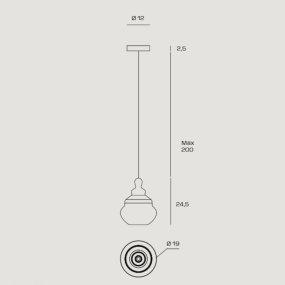 Lámpara de araña moderna Miloox ADONE 1744.14 E27 LED