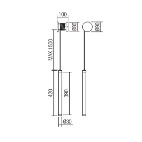 Moderne Wandleuchte Redo-Gruppe SWING 01-3301